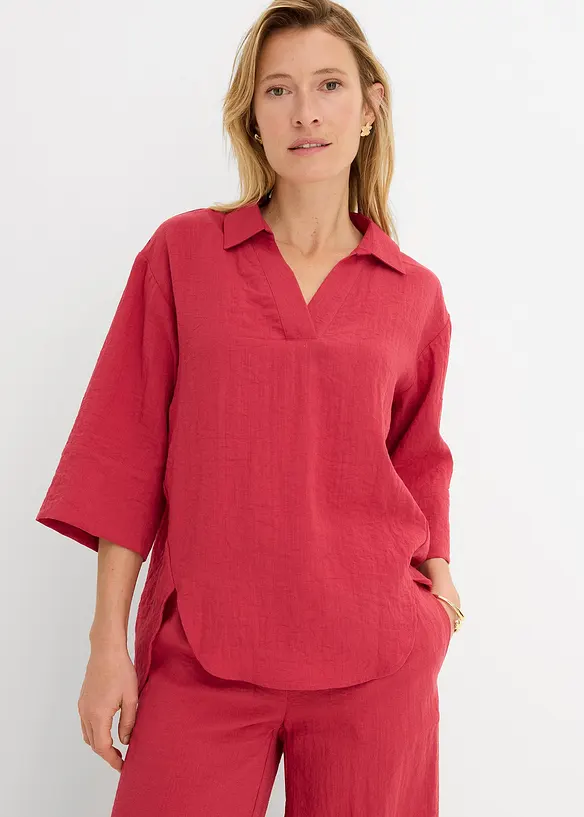 Tunika aus softem Viskose-Mix in rot von vorne (im Anschnitt) - bonprix Tunika aus softem Viskose-Mix in rot von vorne (im Anschnitt) - bonprix