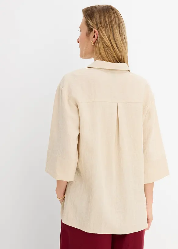 Tunika aus softem Viskose-Mix in beige von hinten (im Anschnitt) - bonprix Tunika aus softem Viskose-Mix in beige von hinten (im Anschnitt) - bonprix