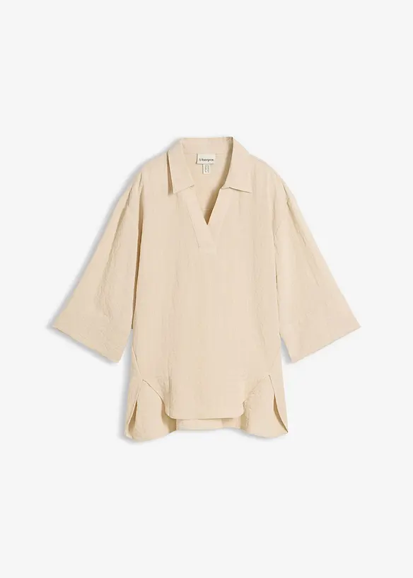 Tunika aus softem Viskose-Mix in beige von vorne - bonprix Tunika aus softem Viskose-Mix in beige von vorne - bonprix