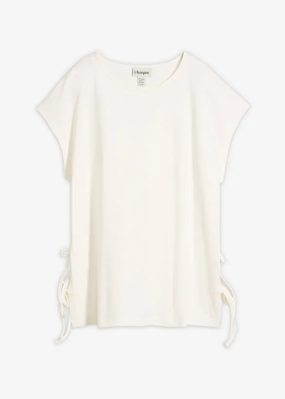 Shirt aus reiner Bio-Baumwolle	 in weiß von vorne - bonprix