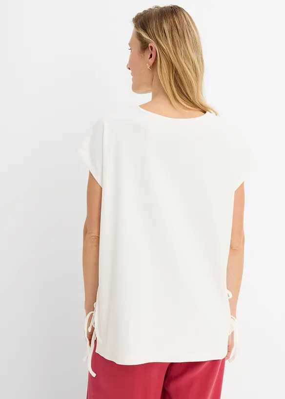 Shirt aus reiner Bio-Baumwolle	 in weiß von hinten (im Anschnitt) - bonprix