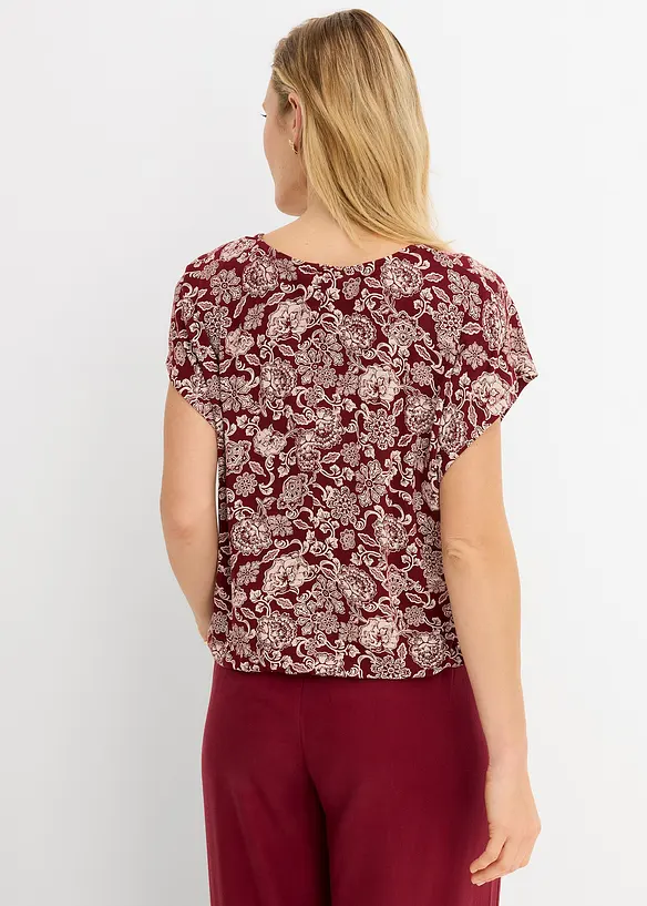 Shirt aus feinem Viskose-Mix	 in rot von hinten (im Anschnitt) - bonprix