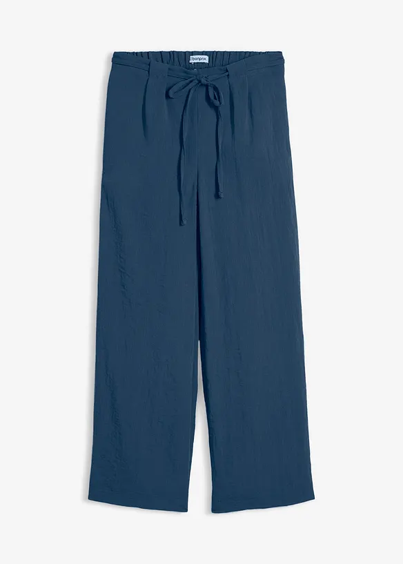 Culotte aus fließendem Viskose-Mix in blau von vorne - bonprix Culotte aus fließendem Viskose-Mix in blau von vorne - bonprix