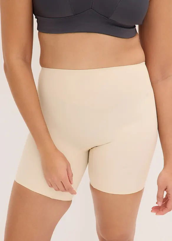 Medium Shape-Radlerhose mit tiefem Rückenausschnitt in beige von vorne - bonprix