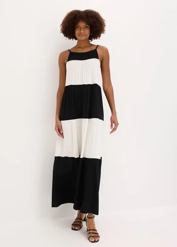 Jerseykleid aus softem Viskose-Mix in schwarz von vorne (Totalaufnahme) - bonprix Jerseykleid aus softem Viskose-Mix in schwarz von vorne (Totalaufnahme) - bonprix