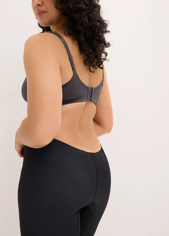 Medium Shape-Radlerhose mit tiefem Rückenausschnitt in schwarz von hinten - bonprix
