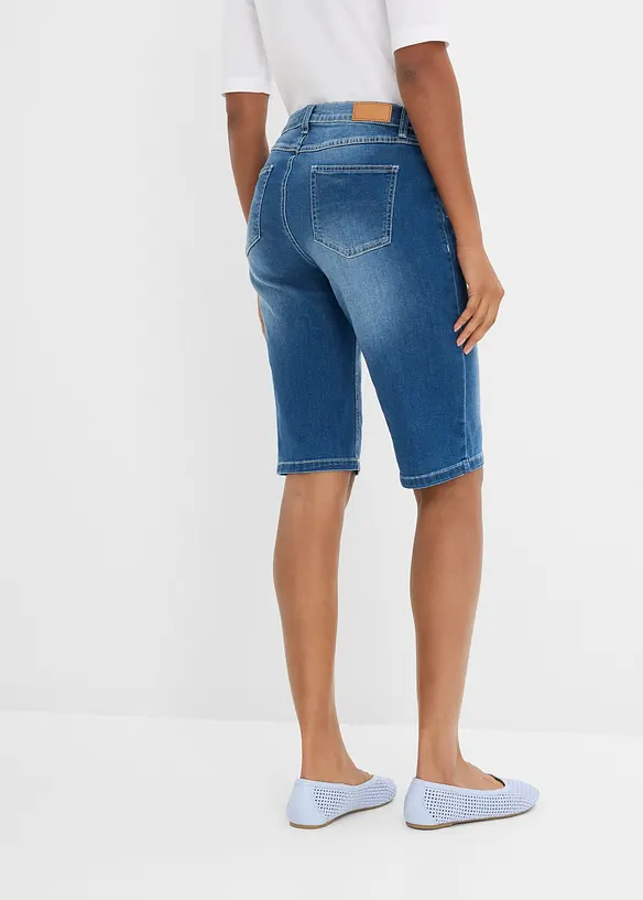 Straight-Jeans Mid Waist in blau von hinten - bonprix