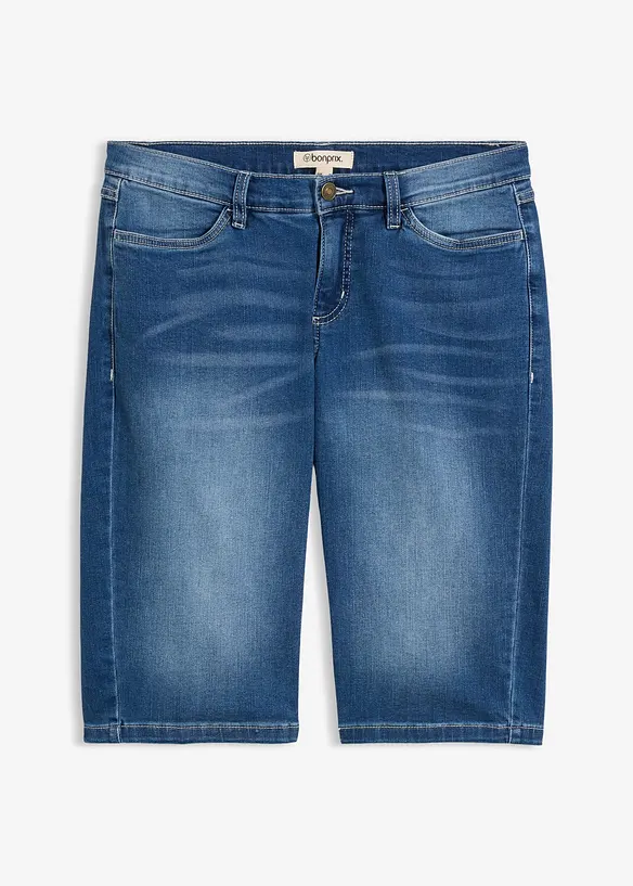 Straight-Jeans Mid Waist in blau von vorne - bonprix