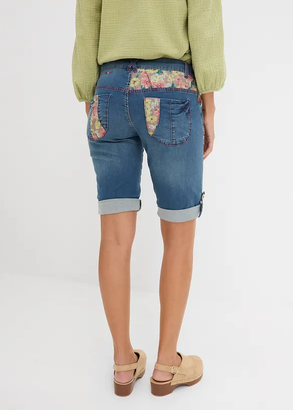 Jeans-Shorts in blau von hinten - bonprix