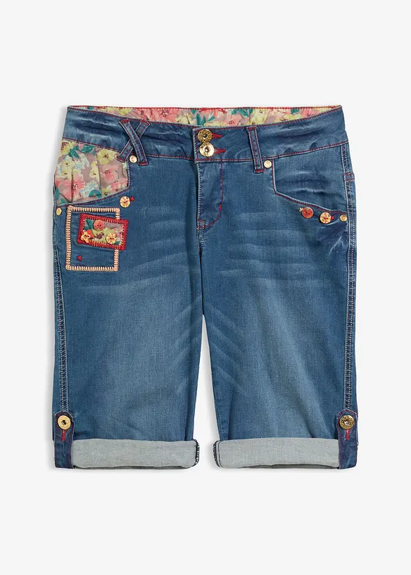 Jeans-Shorts in blau von vorne - bonprix