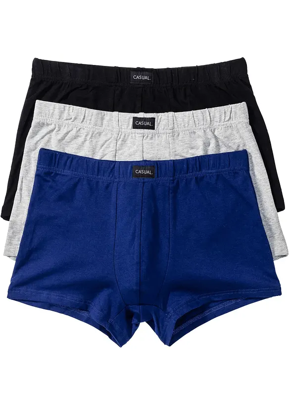 Boxershorts eng mit Baumwolle (3er Pack) in blau - bonprix