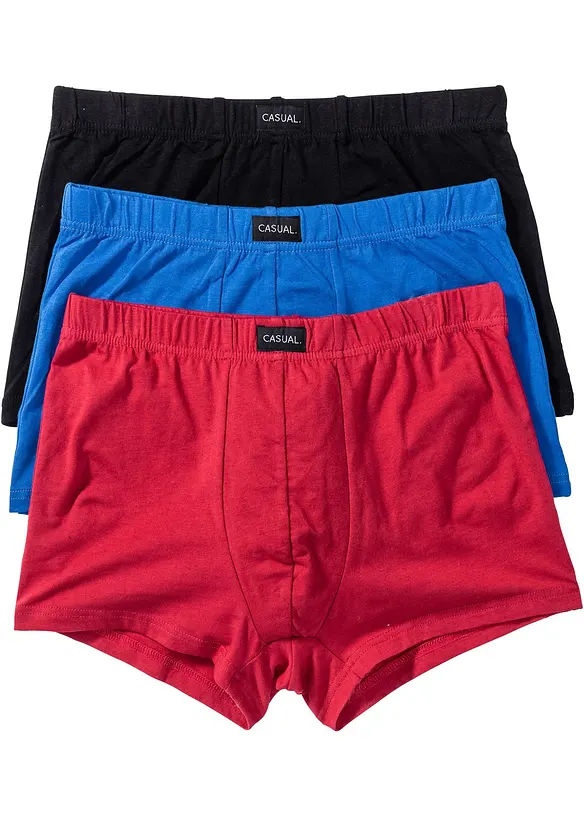 Boxershorts eng mit Baumwolle (3er Pack) in rot - bonprix