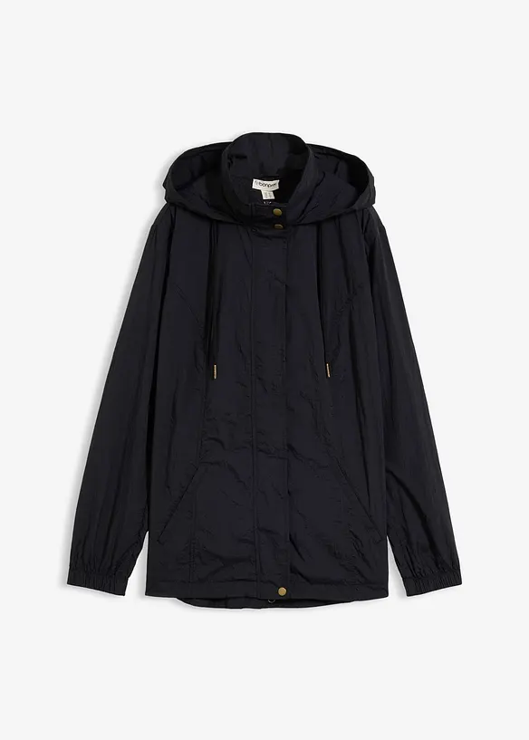 sehr leichte Übergangsjacke in schwarz von vorne - bonprix
