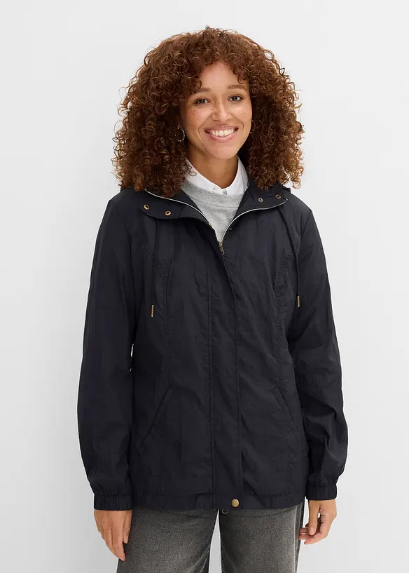sehr leichte Übergangsjacke in schwarz von vorne (im Anschnitt) - bonprix