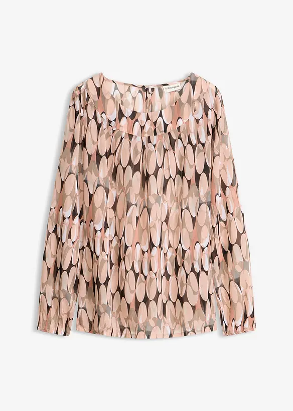 luftige Tunika in rosa von vorne - bonprix