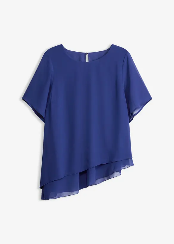 Bluse in blau von vorne - bonprix