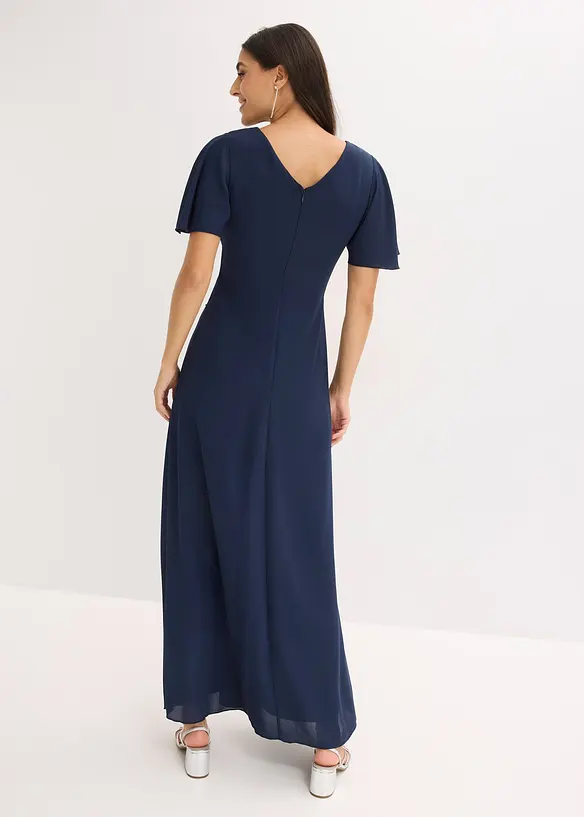 Abendkleid in blau von hinten (Totalaufnahme) - bonprix