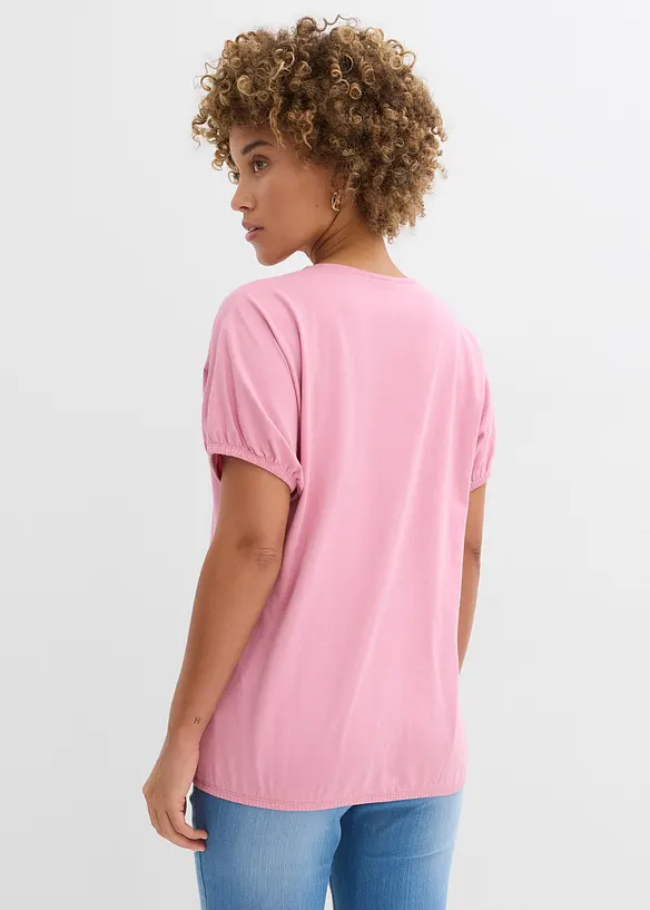 T-Shirt aus Bio-Baumwolle in rosa von hinten (im Anschnitt) - bonprix T-Shirt aus Bio-Baumwolle in rosa von hinten (im Anschnitt) - bonprix