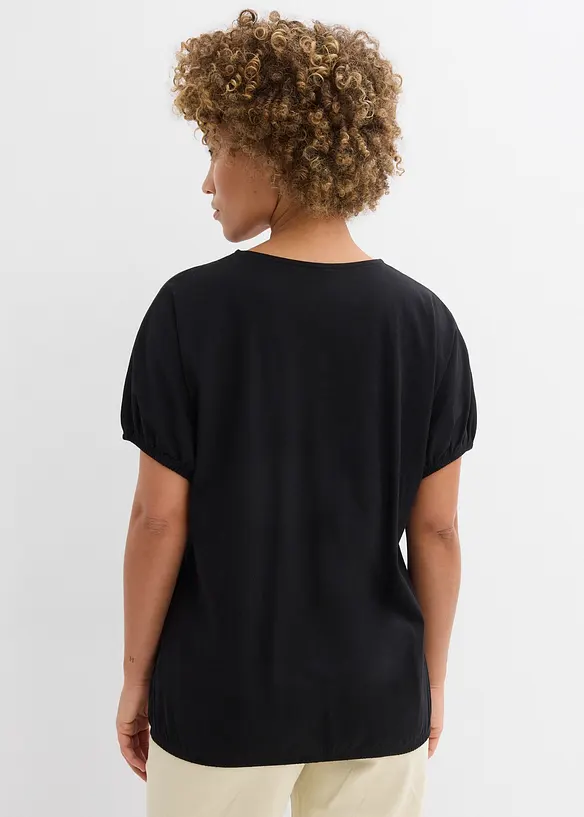 T-Shirt aus Bio-Baumwolle in schwarz von hinten (im Anschnitt) - bonprix T-Shirt aus Bio-Baumwolle in schwarz von hinten (im Anschnitt) - bonprix