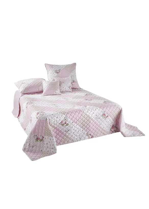 Tagesdecke mit Rosen in rosa - bonprix