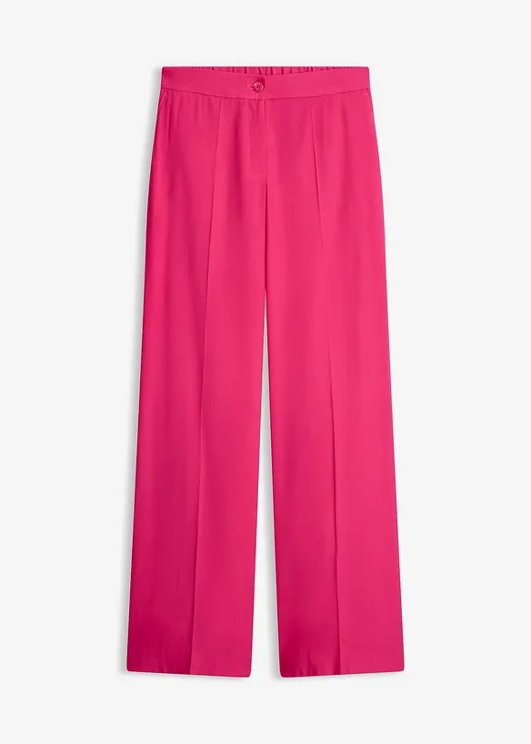 Leichte Marlenehose mit Viskose in pink von vorne - bonprix