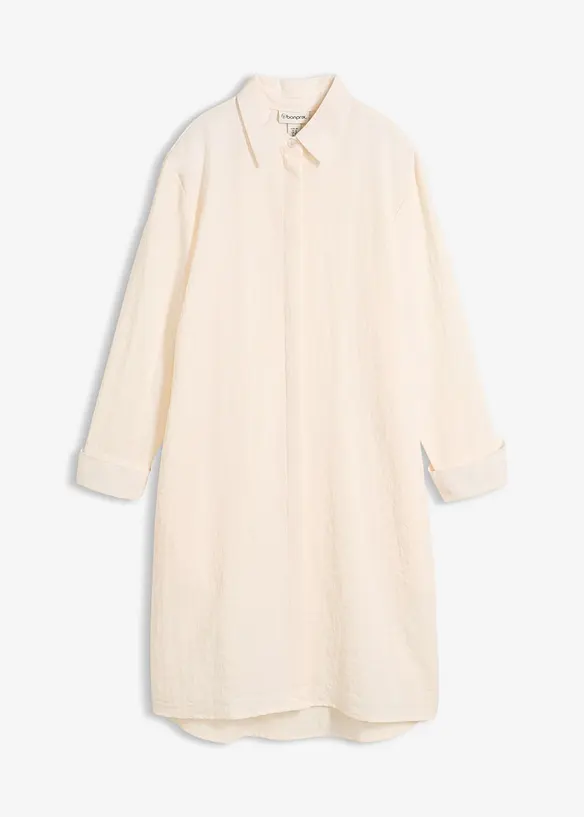 Longbluse aus softem Viskose-Mix in weiß von vorne - bonprix Longbluse aus softem Viskose-Mix in weiß von vorne - bonprix