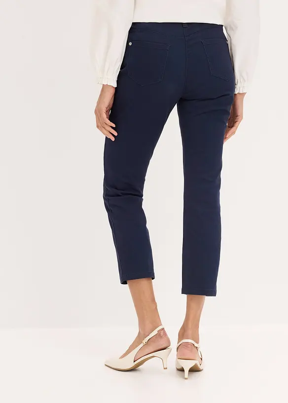 7/8 Stretch-Hose aus Twill in blau von hinten - bonprix
