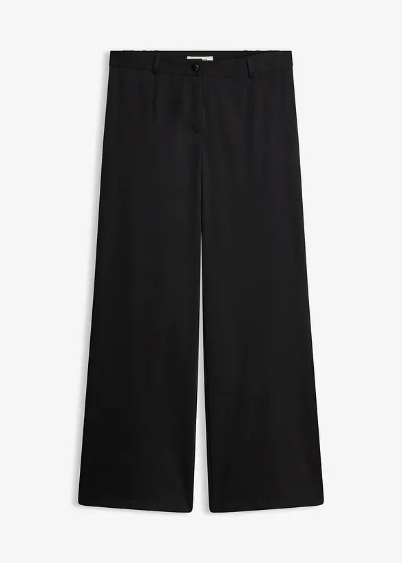 Marlenehose mit Bequembund in schwarz von vorne - bonprix Marlenehose mit Bequembund in schwarz von vorne - bonprix