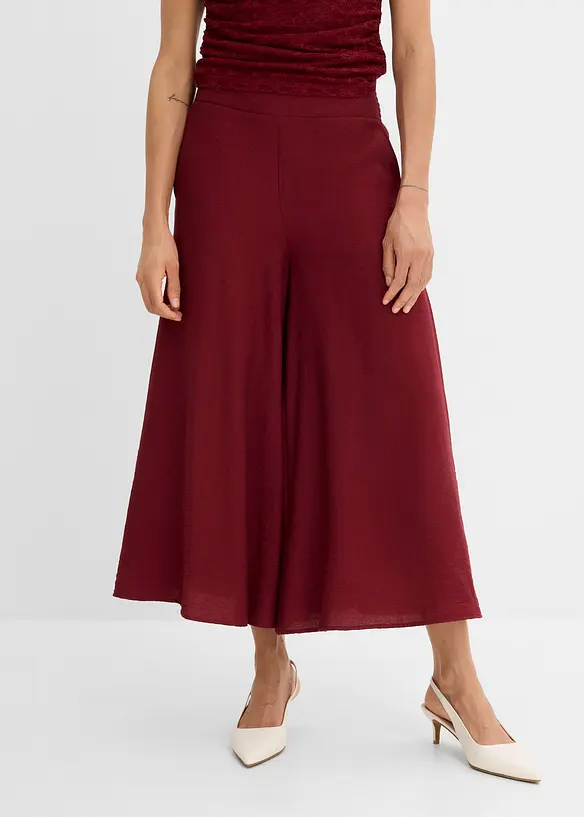 Culotte aus Viskose-Mix in rot von vorne - bonprix
