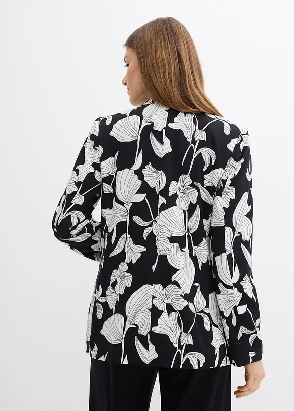 Blazer in schwarz von hinten (im Anschnitt) - bonprix