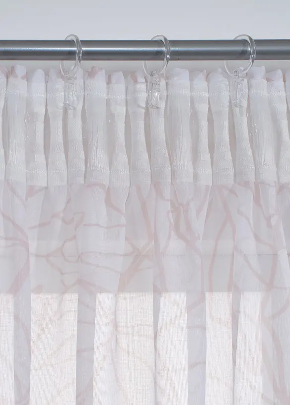 Gardine mit feiner Struktur (1er Pack) in beige - bonprix
