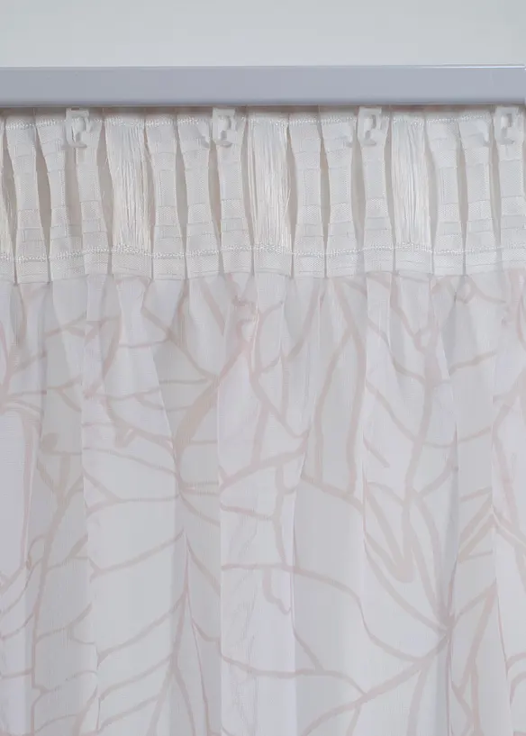 Gardine mit feiner Struktur (1er Pack) in beige - bonprix