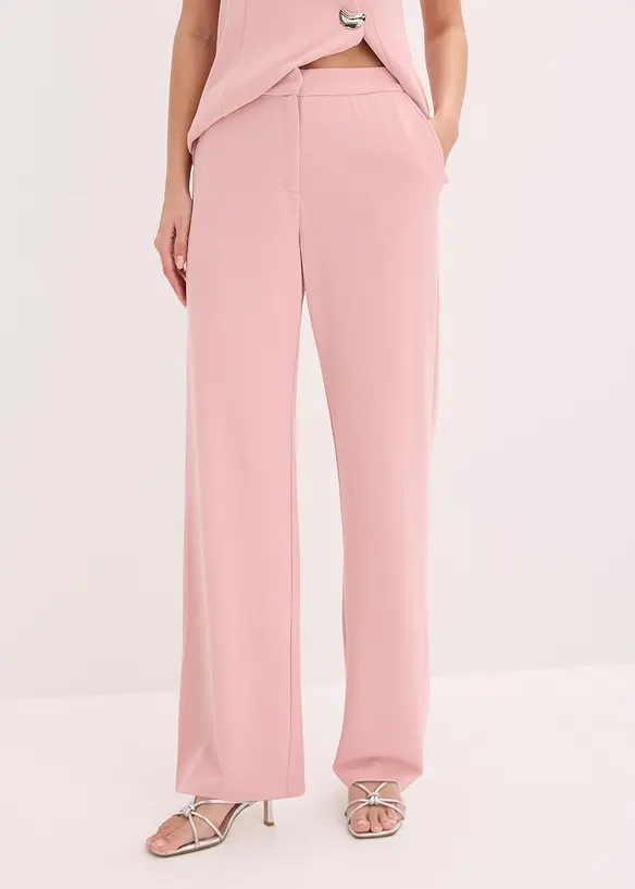 Marlenehose aus softem Viskose-Mix in rosa von vorne - bonprix