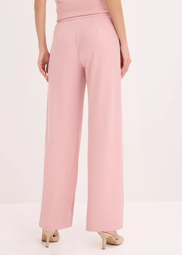 Marlenehose aus softem Viskose-Mix in rosa von hinten - bonprix