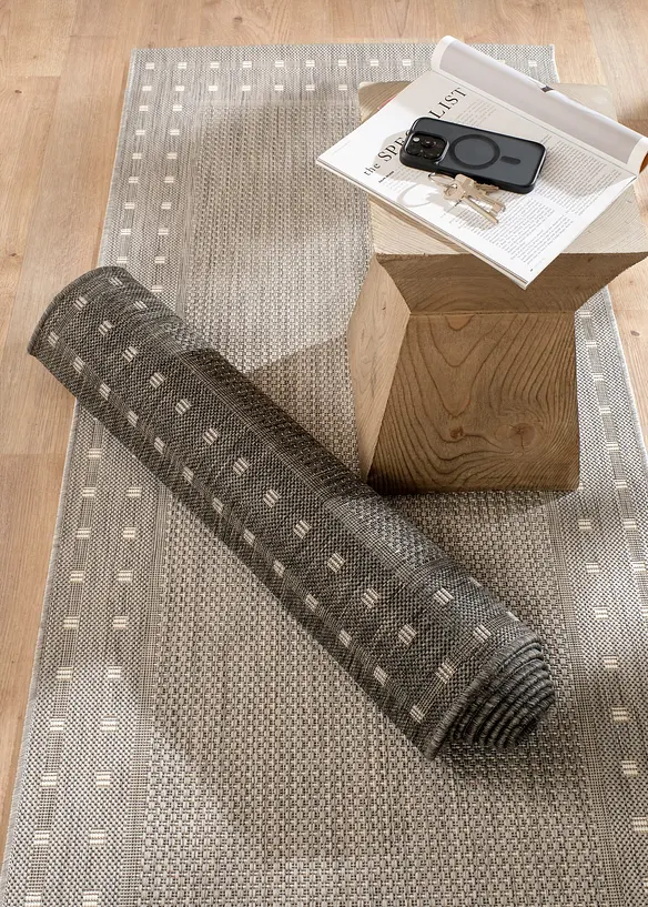 In- und Outdoor Läufer mit umlaufender Bordüre in grau (Ambiente) - bonprix