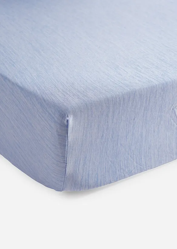 Kühlendes Spannbettlaken in blau - bonprix