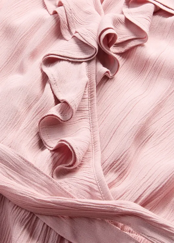 Jumpsuit aus fließender Viskose in rosa - bonprix