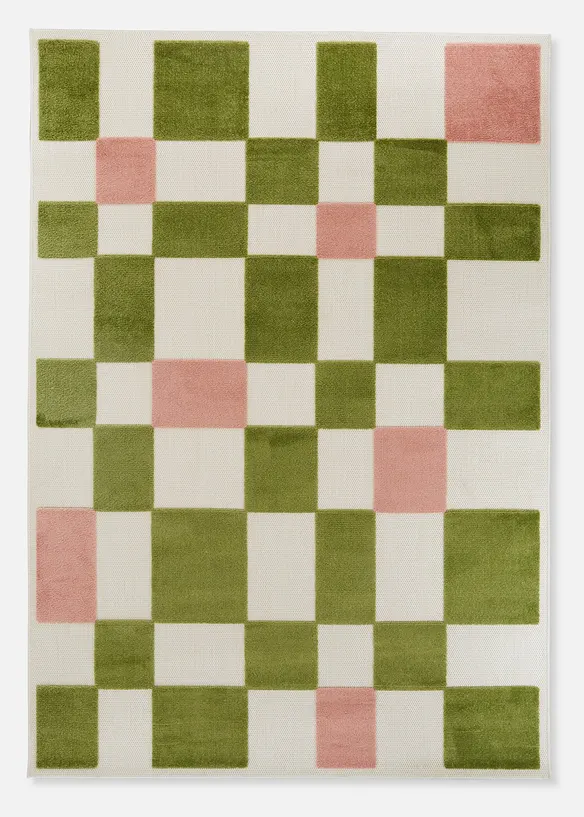 In- und Outdoor Teppich mit Hoch- Tiefstruktur in beige von vorne - bonprix