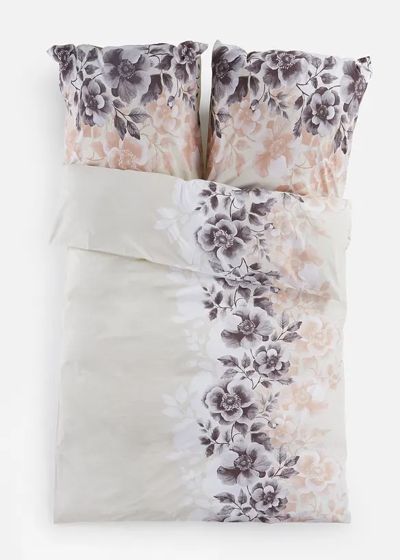 Perkal-Bettwäsche in beige von vorne - bonprix