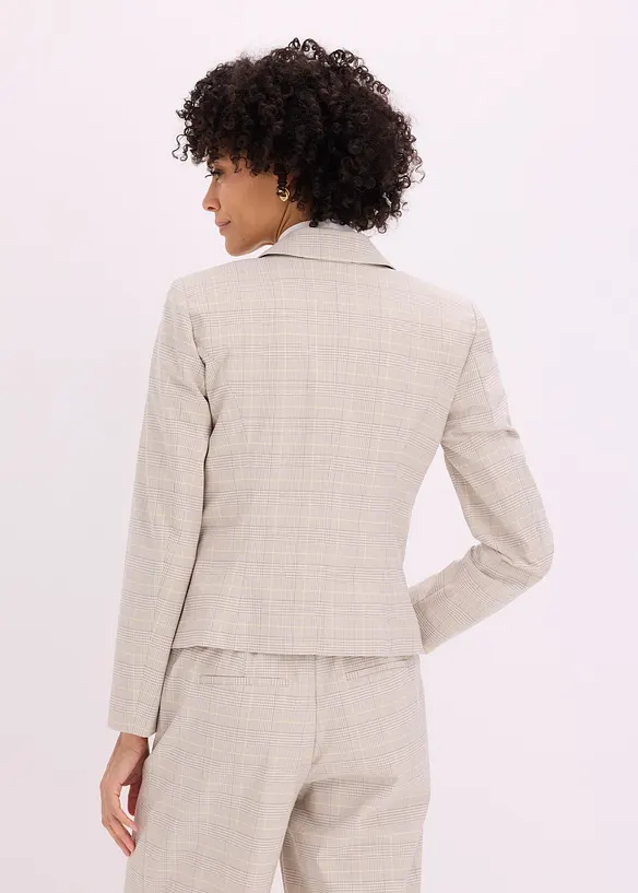 Glencheck Blazer in gelb von hinten (im Anschnitt) - bonprix