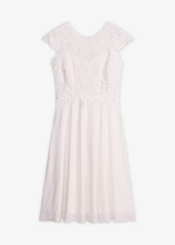 Brautkleid mit Spitze in weiß von vorne - bonprix