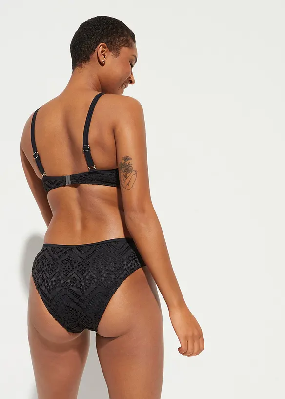 Monokini mit Spitze in schwarz von hinten (Totalaufnahme) - bonprix