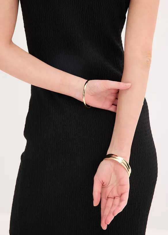 Armreif im schlichten Design 3er-Pack in gold von vorne (im Anschnitt) - bonprix