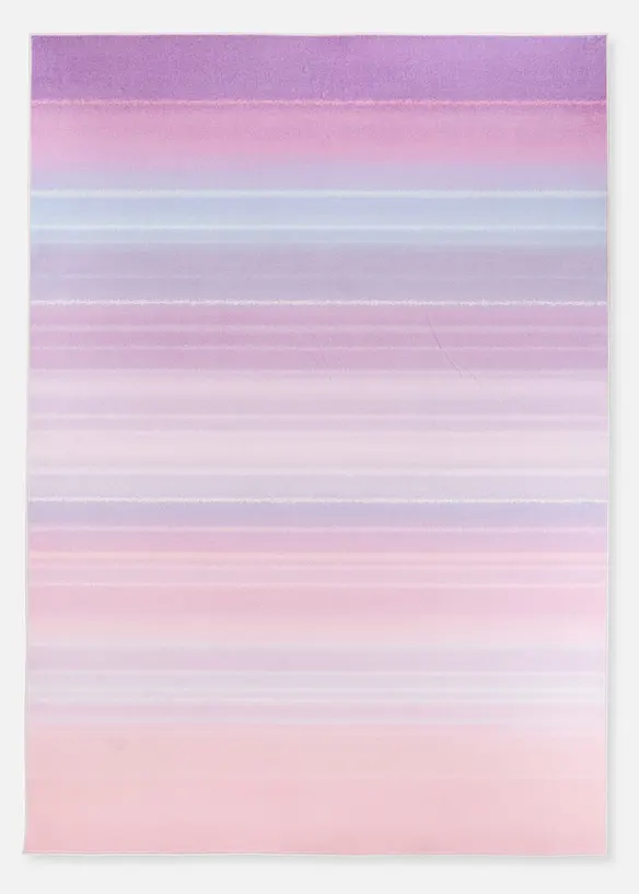 Teppich mit Streifen Musterung in rosa von vorne - bonprix