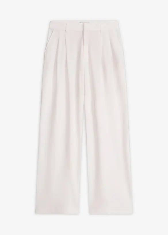 Marlenehose in weiß von vorne - bonprix