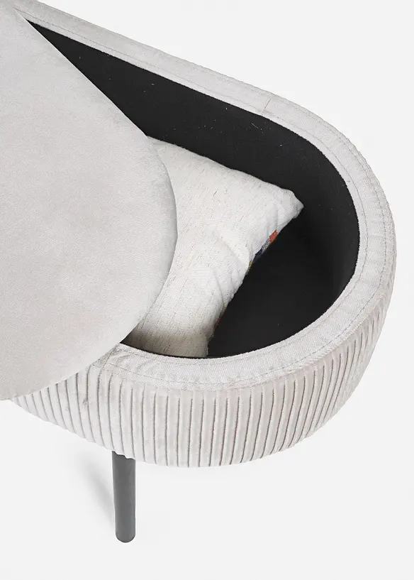 Sitzbank in grau halb geöffnet (Detailaufnahme) - bonprix
