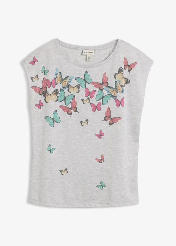 Shirt aus softem Viskose-Mix in grau von vorne - bonprix Shirt aus softem Viskose-Mix in grau von vorne - bonprix