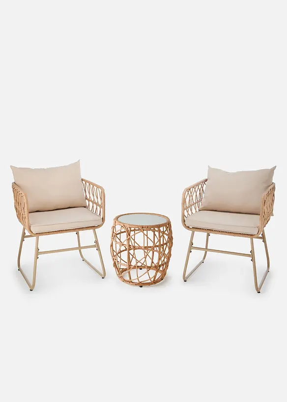 Gartenmöbel Set (3-tlg. Set) in beige - bonprix