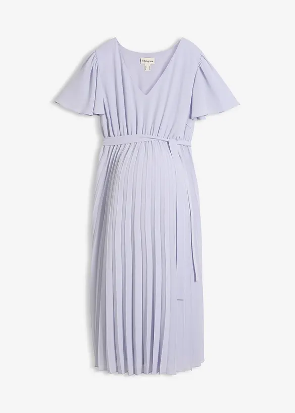 Umstandskleid aus zartem Georgette in lila von vorne - bonprix