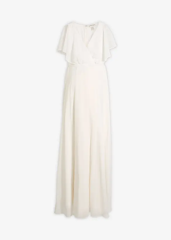 Umstands-Hochzeitskleid mit Stillfunktion aus Chiffon in weiß von vorne - bonprix
